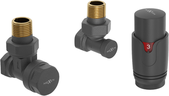 Mexen G00 set cu termostatic unghiular, antracit - W901-900-66