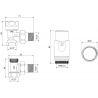 Mexen G00 set termostatic unghiular, negru - W901-900-70