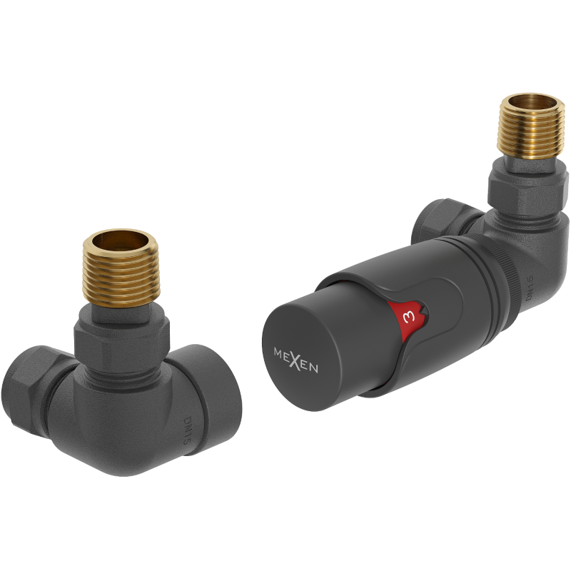 Mexen G00 termosztatikus szett axiális, antracit - W903-900-66