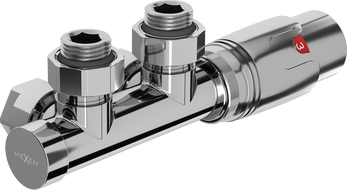 Mexen G00 set termostatic cu unghi, Duplex, DN50, crom - W907-900-01