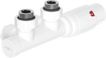 Mexen G00 termosztatikus szett, szögletes, Duplex, DN50, fehér - W907-900-20