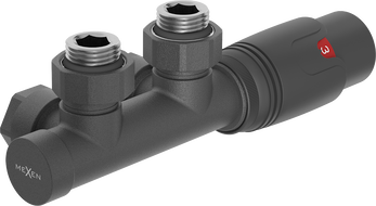 Mexen G00 set termostatic colțar, Duplex, DN50, antracit - W907-900-66