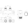 Mexen G00 set termostat unghi, Duplex, DN50, negru - W907-900-70