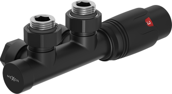 Mexen G00 set termostat unghi, Duplex, DN50, negru - W907-900-70