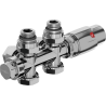 Mexen G00 set termostatic unghiular/drept, Duplex, DN50, crom - W908-900-01