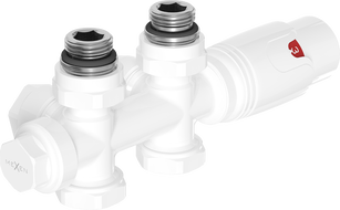 Mexen G00 set termostatic colțar/drept, Duplex, DN50, alb - W908-900-20