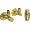 Mexen G00 termosztátos szett szögletes fedéllel R, arany - W901-900-904-50