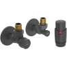 Mexen G00 set valvă termostatică colț cu mască R, antracit - W901-900-904-66