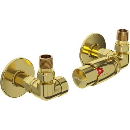 Mexen G00 set termostatic axial cu mascare R, auriu - W903-900-904-50