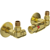 Mexen G00 tengelyes termosztatikus készlet R burkolattal, arany - W903-900-904-50