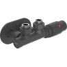 Mexen G00 set termostatic unghiular cu masca R, Duplex, DN50, antracit - W907-900-905-66