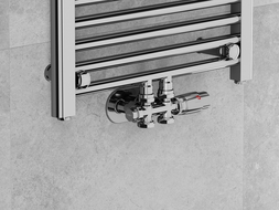 Mexen G00 set termostatic colțar/drept cu masca R, Duplex, DN50, crom - W908-900-905-01