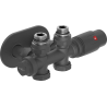 Mexen G00 set termostatic colț/proiect cu capac R, Duplex, DN50, antracit - W908-900-905-66