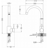 Mexen Foggia baterie de bucătărie, aurie periată - 671800-50