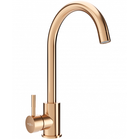 Mexen Foggia bateria de bucătărie, aur roz - 671800-60