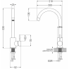 Mexen Foggia bateria de bucătărie, aur roz - 671800-60