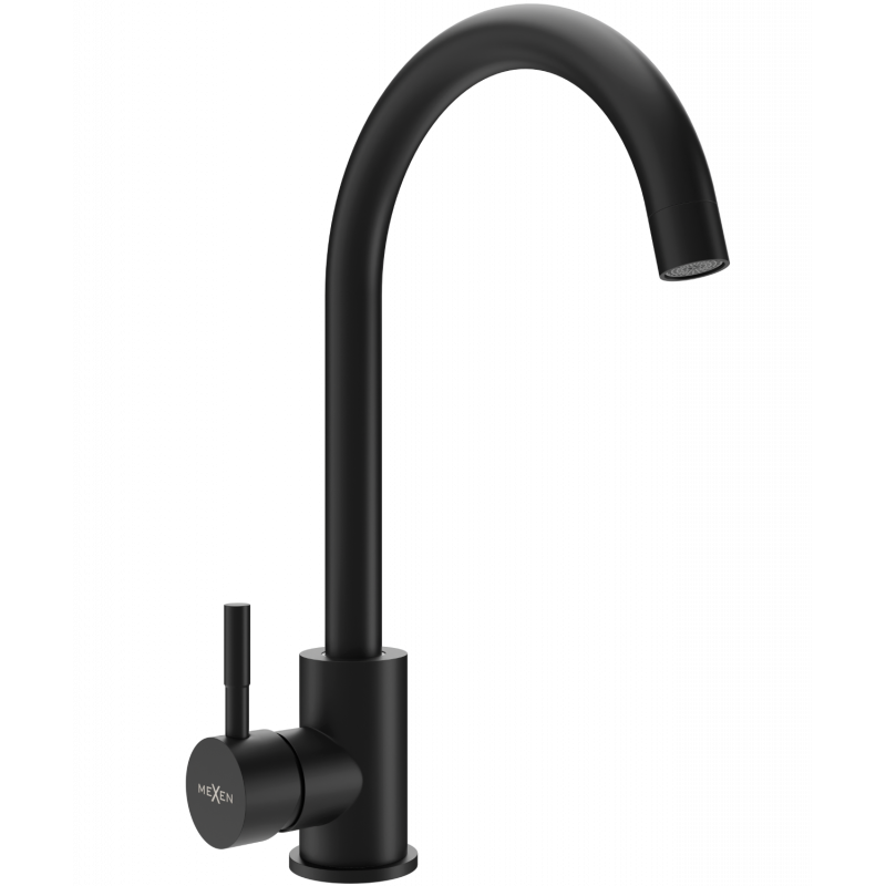 Mexen Foggia bateria de bucătărie, neagră - 671800-70