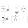 Mexen G00 set termostatic unghiular cu mască S, alb - W901-900-909-20