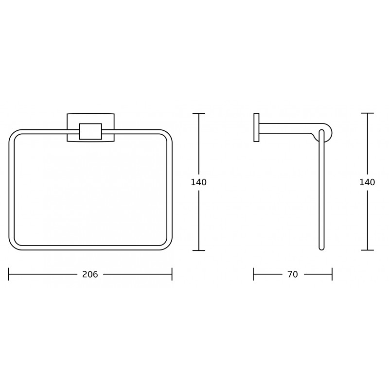 Mexen Zoja cuier pentru prosop, crom - 7019132-00