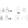Mexen G00 termosztatikus készlet S burkolattal, fekete - W903-900-909-70