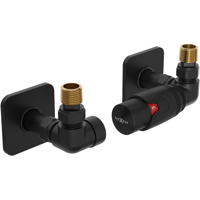 Mexen G00 set de termostat axial cu masco S, negru - W903-900-909-70