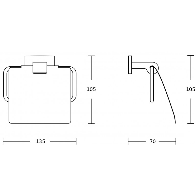 Mexen Zoja WC papírtartó, króm - 7019133-00