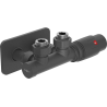 Mexen G00 set termostatic unghiular cu mască S, Duplex, DN50, antracit - W907-900-910-66
