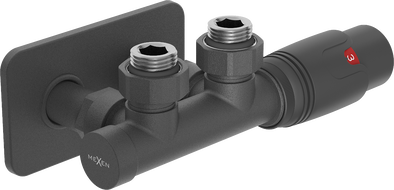 Mexen G00 termosztatikus készlet S, Duplex, DN50, antracit sarokmaszkkal - W907-900-910-66