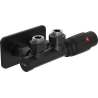 Mexen G00 set termostatic colțar cu capac S, Duplex, DN50, negru - W907-900-910-70
