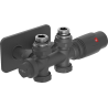 Mexen G00 szett termosztatikus sarok/egyenes burkolattal S, Duplex, DN50, antracit - W908-900-910-66