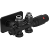 Mexen G00 set de termostat unghi/prost cu mască S, Duplex, DN50, negru - W908-900-910-70