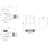 Mexen G05 set termostatic unghiular, crom - W901-958-01