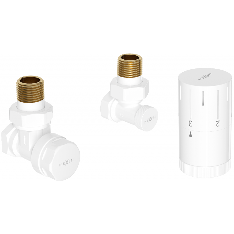 Mexen G05 termosztatikus szett, szögletes, fehér - W901-958-20
