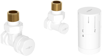 Mexen G05 termosztatikus szett, szögletes, fehér - W901-958-20