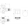 Mexen G05 sarok termosztatikus készlet, antracit - W901-958-66