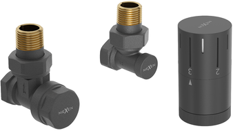 Mexen G05 szöges termosztatikus készlet, antracit - W901-958-66