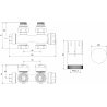 Mexen G05 termosztatikus tengelykészlet, arany - W903-958-50