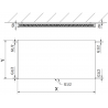 Mexen Flat CCF11 lapos radiátor 600 x 1800 mm, alsó középső csatlakozás, 1410 W, antracit - W6C11F-060-180-66
