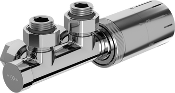 Mexen G05 set termostatic unghiular, Duplex, DN50, crom - W907-958-01