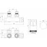 Mexen G05 termosztatikus szett, Duplex, DN50, króm - W907-958-01