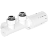 Mexen G05 termosztatikus készlet, szögletes, Duplex, DN50, fehér - W907-958-20
