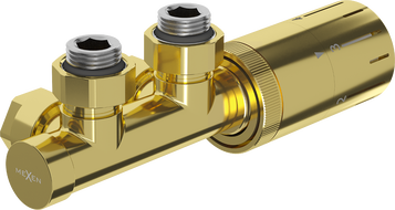 Mexen G05 termosztatikus sarokszelep készlet, Duplex, DN50, arany - W907-958-50