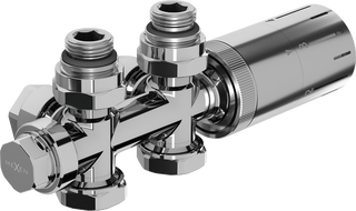 Mexen G05 set termostatic unghiular/drept, Duplex, DN50, crom - W908-958-01