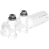 Mexen G05 set termostatic unghiular / dreapt, Duplex, DN50, alb - W908-958-20