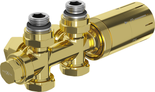 Mexen G05 termosztatikus szett sarok/egyenes, Duplex, DN50, arany - W908-958-50