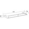 Mexen Zoja raft de sticlă suspendat, Aurie - 7019137-50