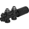 Mexen G05 set termostatic unghiular/drept, Duplex, DN50, negru - W908-958-70
