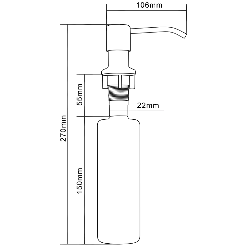 Mexen mosogató szappanadagoló, fehér - 6601320-20