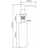 Mexen dozator lichid pentru chiuvetă, Roz-auriu - 6601320-60