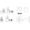 Mexen G05 termosztatikus tengelyes készlet R burkolattal, króm - W903-958-904-01